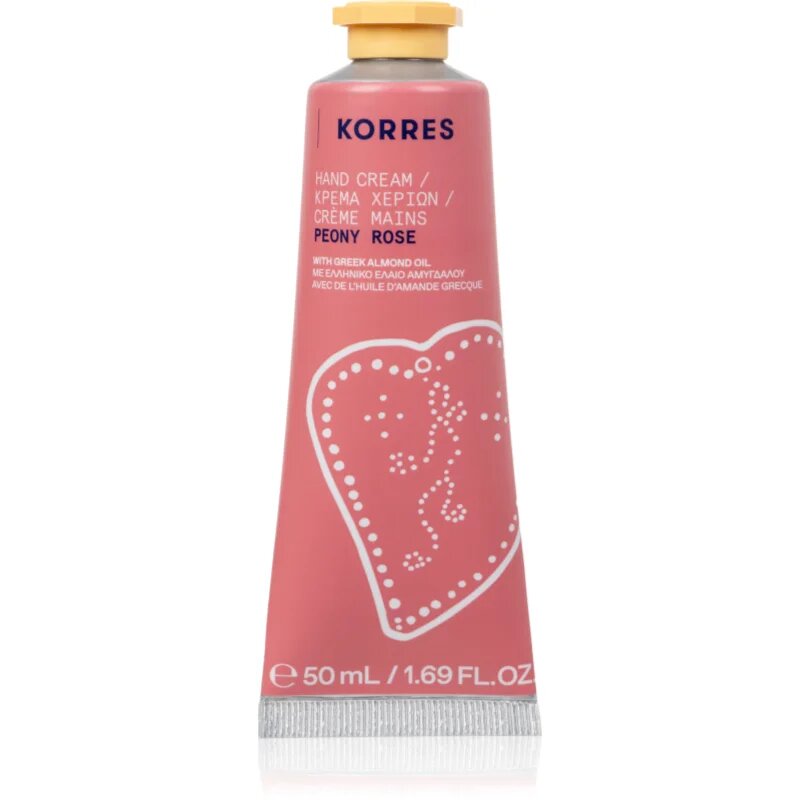 Korres Peony Rose хидратиращ крем за ръце с бадемово масло 50 мл.