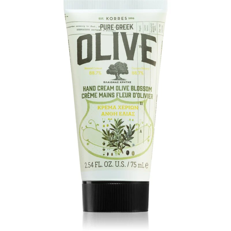 Korres Pure Greek Olive & Olive Blossom подхранващ крем за ръце 75 мл.