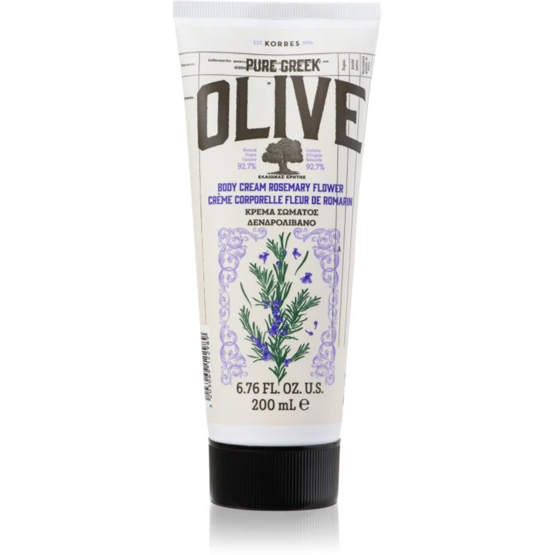 Korres Pure Greek Olive & Rosemary Flower хидратиращ лосион за тяло с маслинено олио 200 мл.