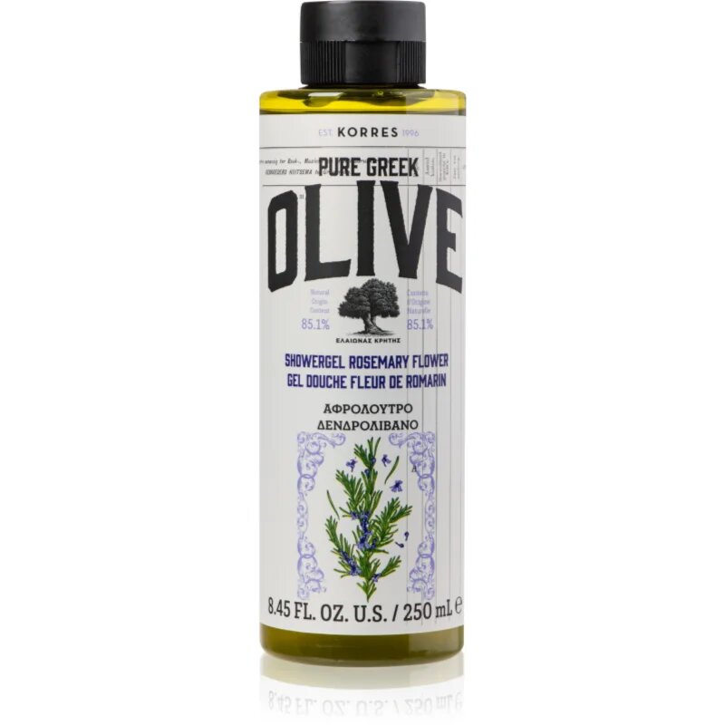 Korres Pure Greek Olive & Rosemary Flower освежаващ душ гел 250 мл.