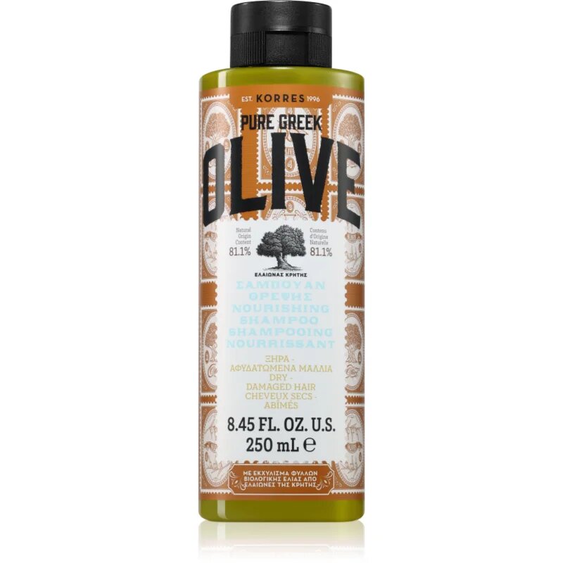 Korres Pure Greek Olive шампоан за суха и увредена коса 250 мл.