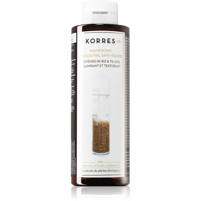 Korres Rice Proteins & Linden шампоан за фина коса 250 мл.