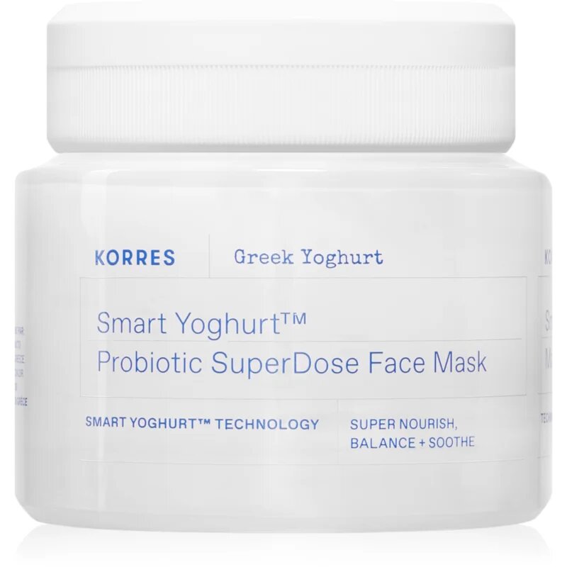 Korres Smart Yoghurt™ Probiotic SuperDose Face Mask освежаваща хидратираща маска с пробиотик 100 мл.