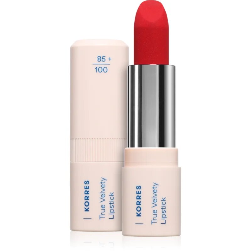 Korres True Velvety Lipstick Кремообразно червило със сатенено покритие цвят Vivid Red 3 гр.