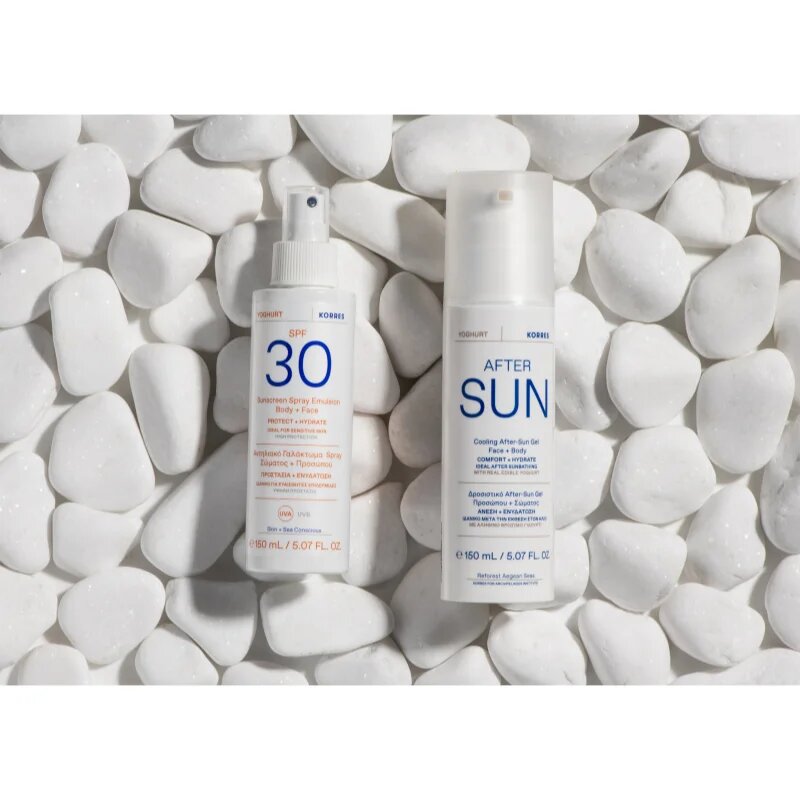 Korres Yoghurt Sunscreen лосион за слънце в спрей за лице и тяло 150 мл.
