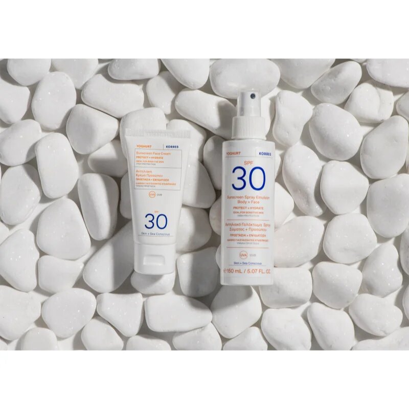 Korres Yoghurt Sunscreen слънцезащитен крем за лице с висока UV защита SPF 30 50 мл.