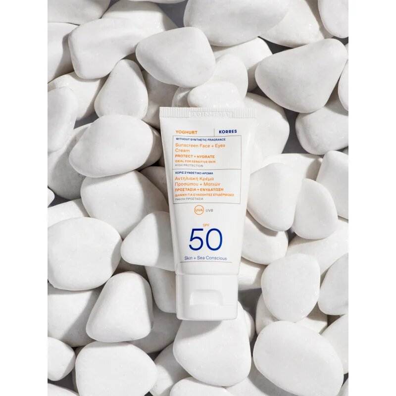 Korres Yoghurt Sunscreen защитен крем за зоната на лицето и очите SPF 50 50 мл.