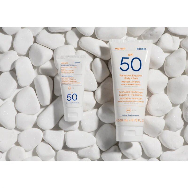 Korres Yoghurt Sunscreen защитен крем за зоната на лицето и очите SPF 50 50 мл.