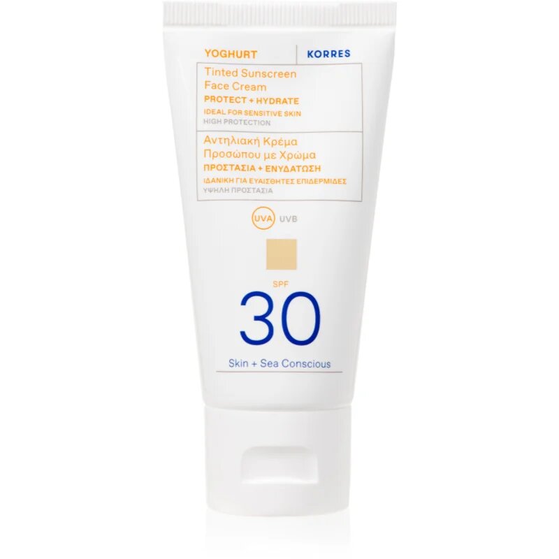Korres Yoghurt Tinted Sunscreen тониращи слънцезащитни продукти SPF 30 50 мл.