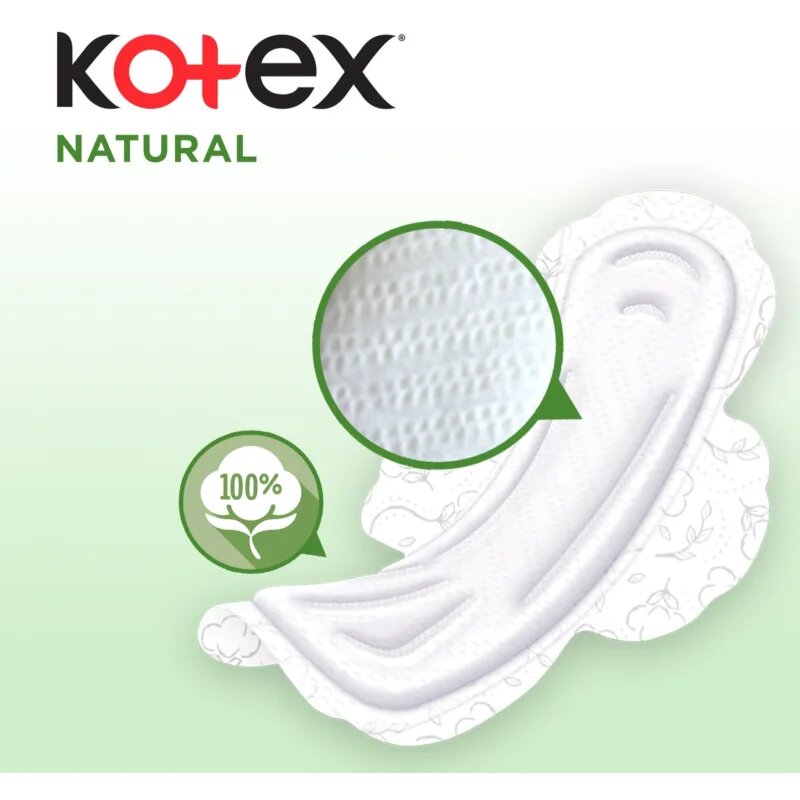 Kotex Natural Super санитарни кърпи 7 бр.