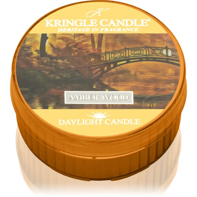 Kringle Candle Amber Wood чаена свещ 42 гр.