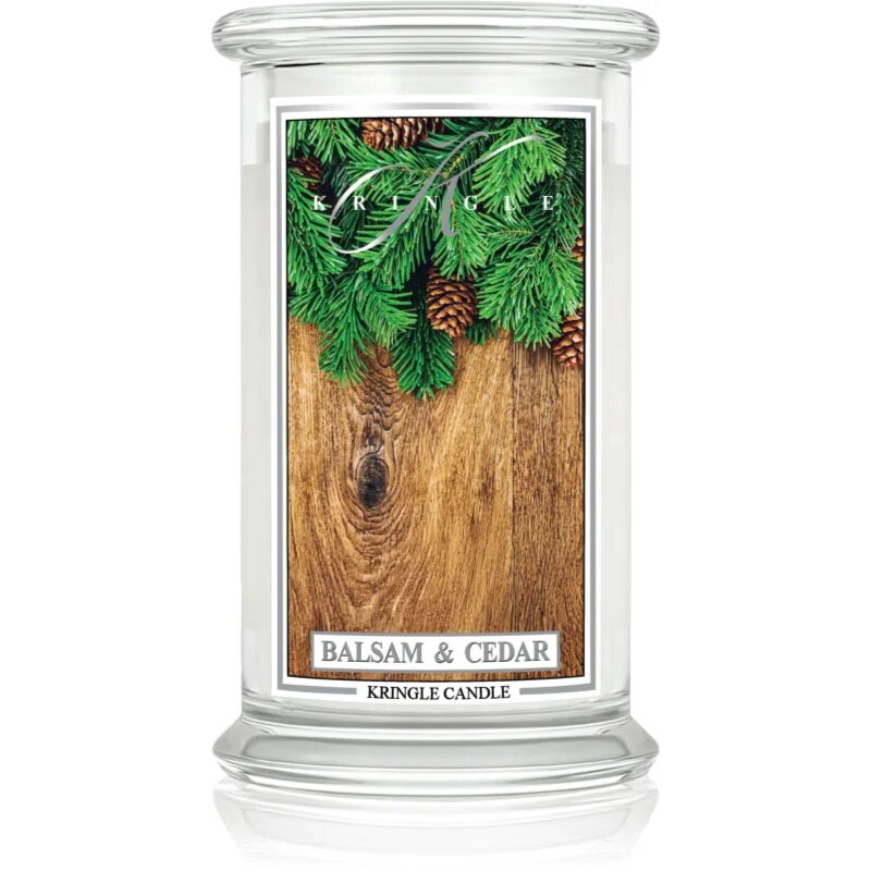 Kringle Candle Classic Balsam & Cedar ароматна свещ 623 гр.