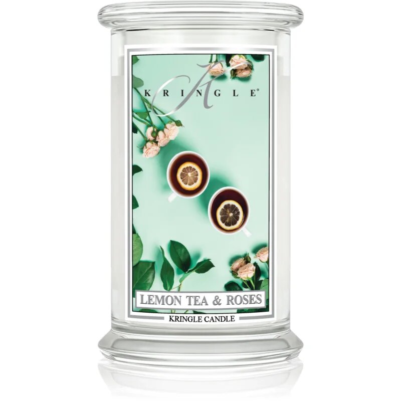 Kringle Candle Classic Lemon Tea & Roses ароматна свещ 623 гр.