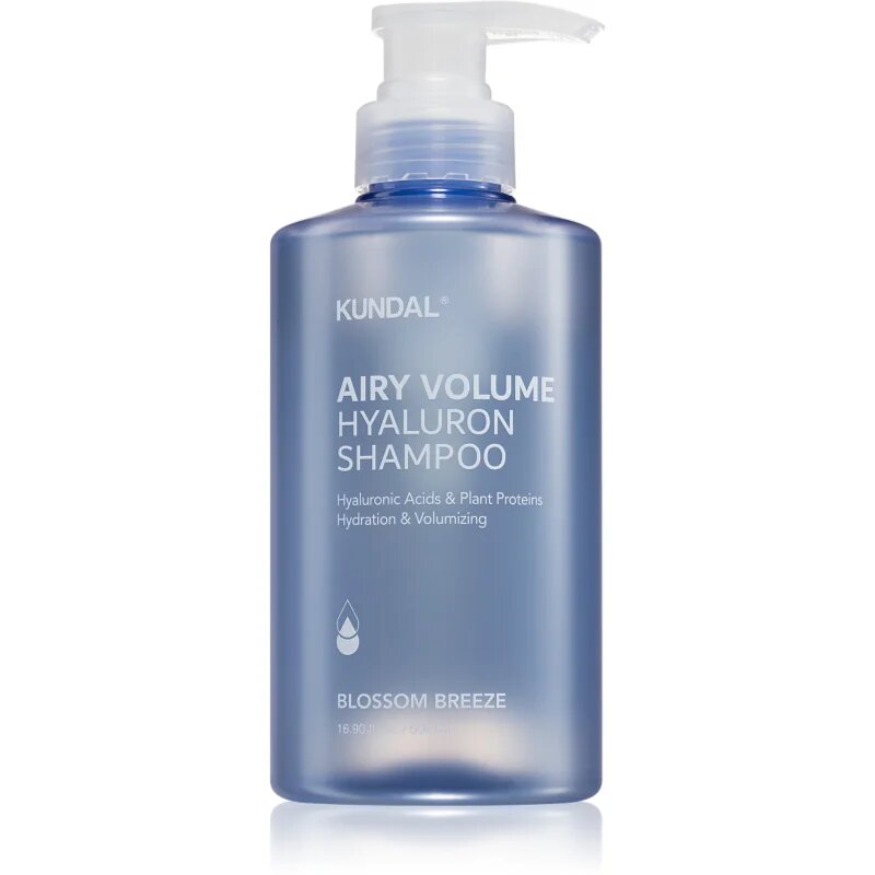 KUNDAL Airy Volume Hyaluron Shampoo хидратиращ шампоан за обем и блясък 500 мл.