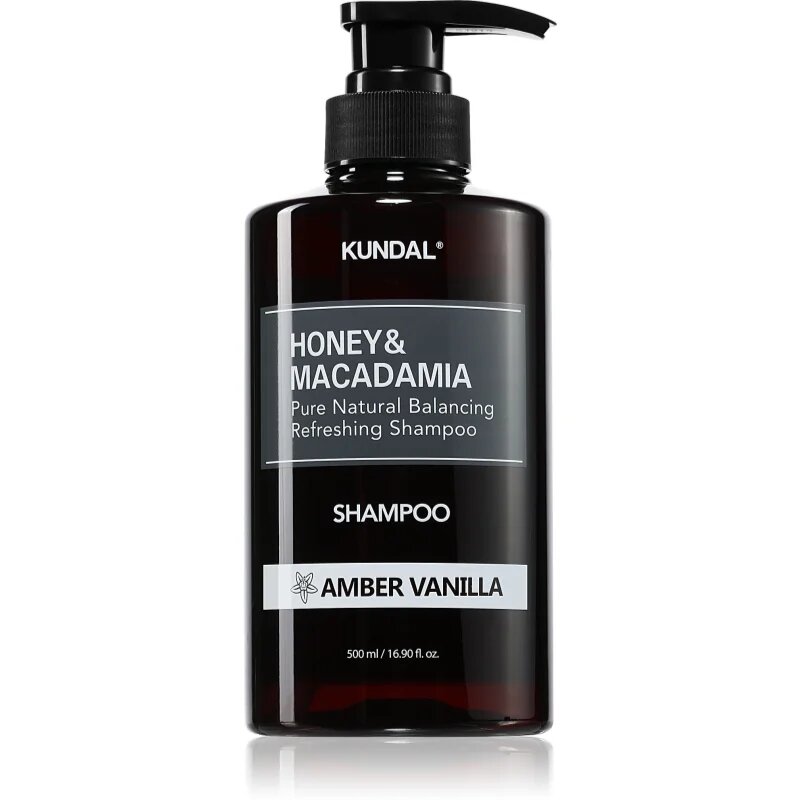 KUNDAL Honey & Macadamia Amber Vanilla натурален шампоан за суха и увредена коса 500 мл.