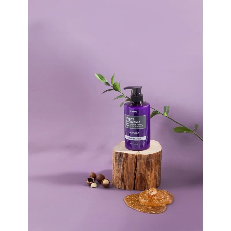 KUNDAL Honey & Macadamia Baby Powder интензивна хидратираща грижа за суха и увредена коса 500 мл.
