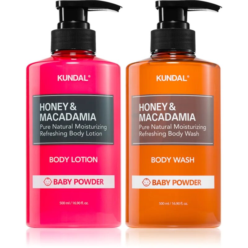 KUNDAL Honey & Macadamia Baby Powder комплект за тяло