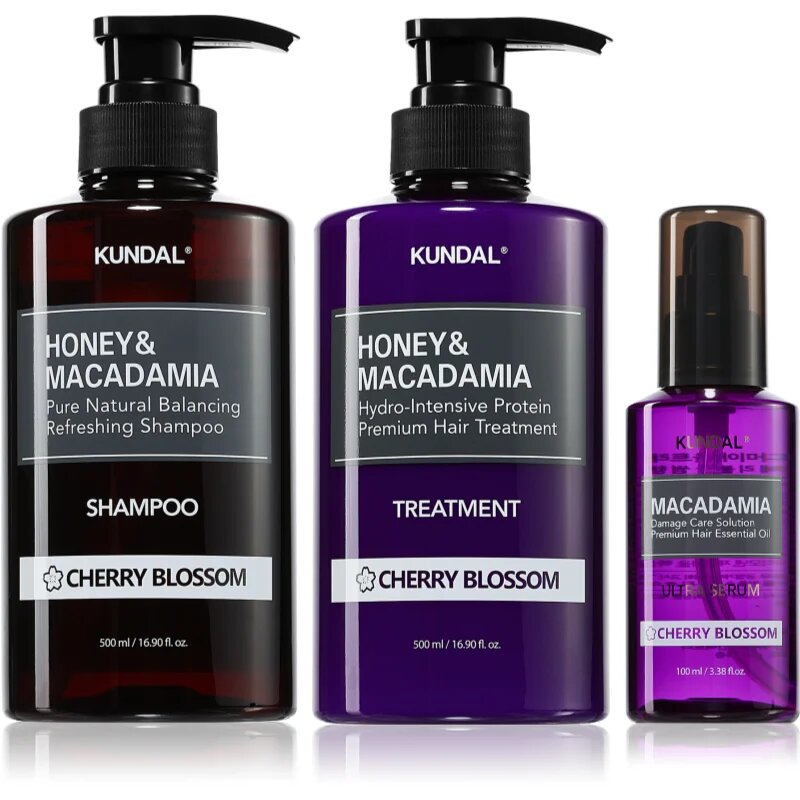 KUNDAL Honey & Macadamia Cherry Blossom комплект за суха и увредена коса
