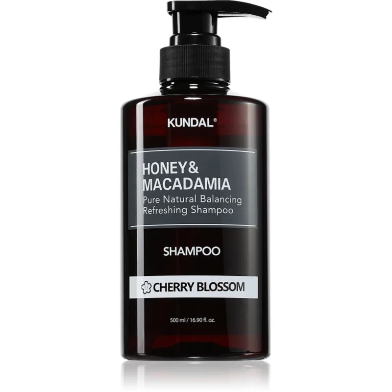 KUNDAL Honey & Macadamia Cherry Blossom натурален шампоан за суха и увредена коса 500 мл.