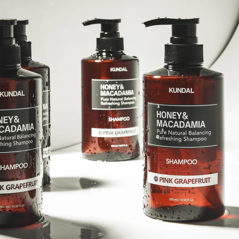 KUNDAL Honey & Macadamia Pink Grapefruit натурален шампоан за суха и увредена коса 500 мл.