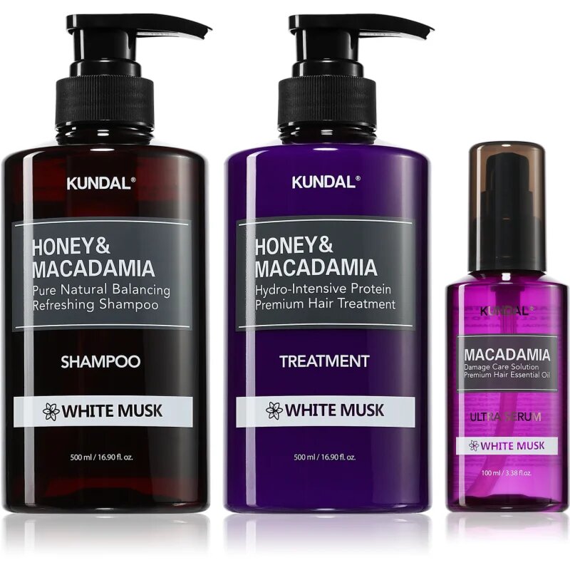 KUNDAL Honey & Macadamia White Musk комплект за суха и увредена коса