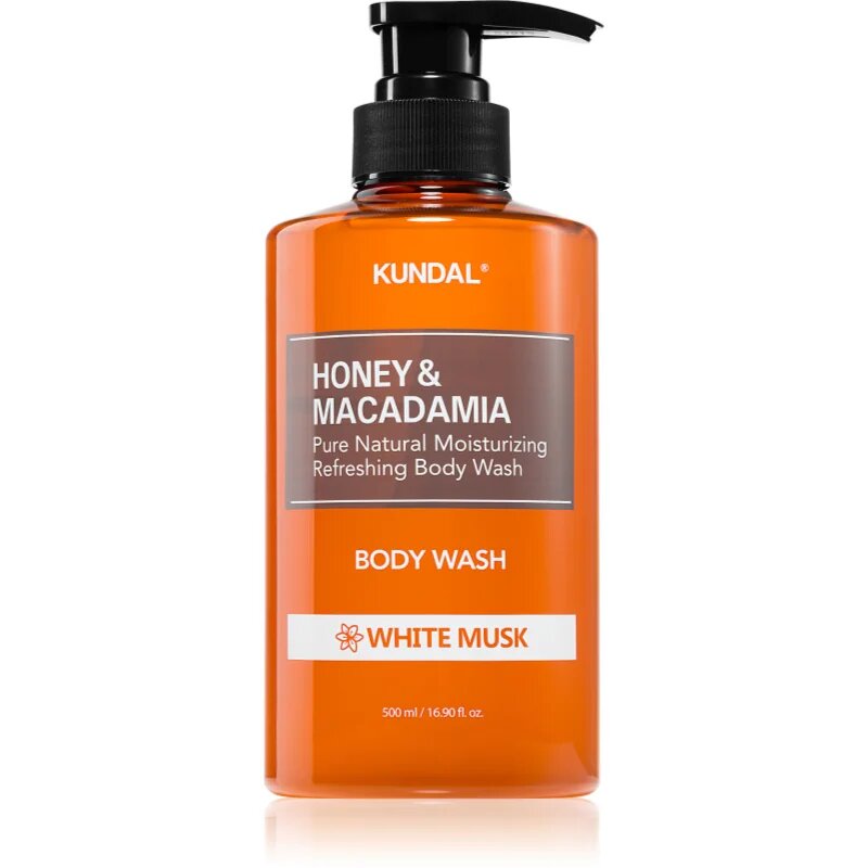 KUNDAL Honey & Macadamia White Musk нежен душ гел с хидратиращ ефект 500 мл.