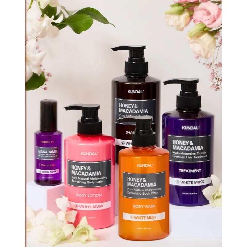 KUNDAL Honey & Macadamia White Musk нежен душ гел с хидратиращ ефект 500 мл.