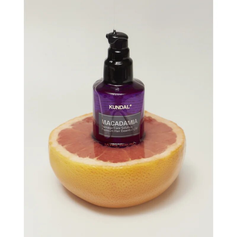 KUNDAL Macadamia Ultra Serum Pink Grapefruit регенериращ серум за масло за увредена коса 100 мл.