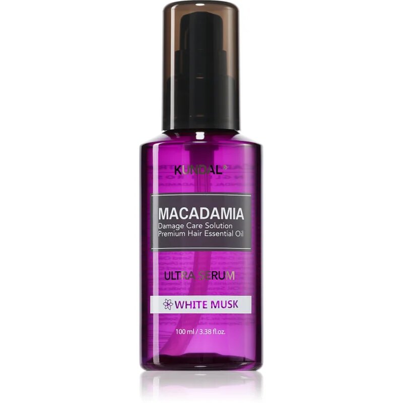 KUNDAL Macadamia Ultra Serum White Musk регенериращ серум за масло за увредена коса 100 мл.