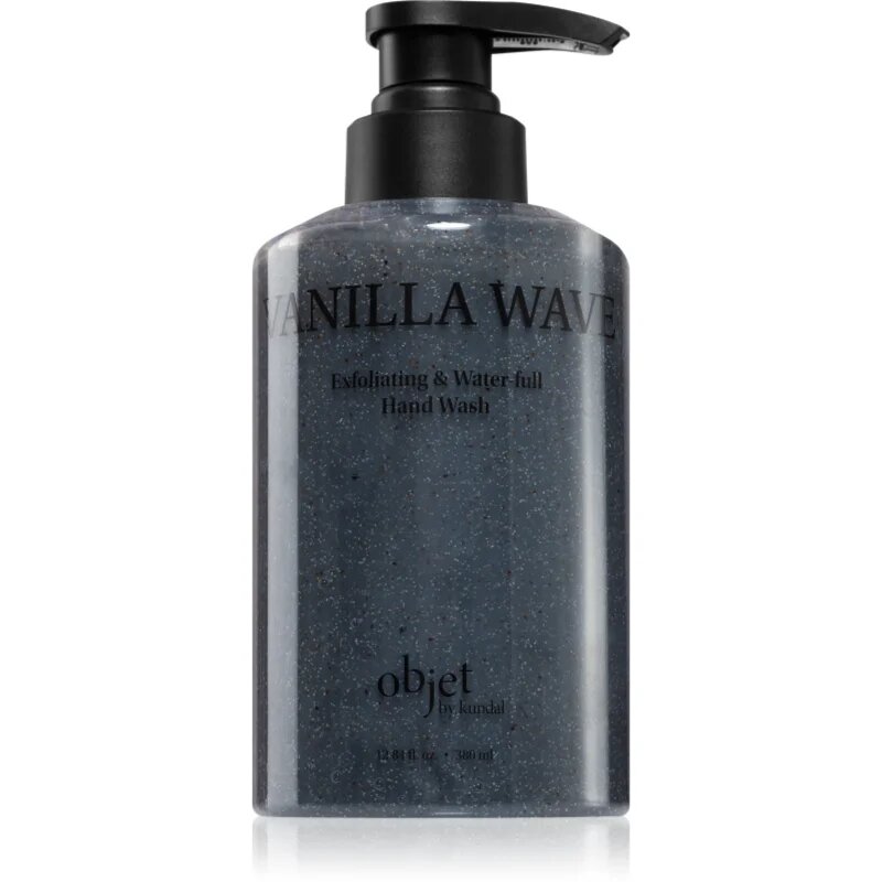 KUNDAL Objet Exfoliating & Waterfull Hand Wash течен сапун-грижа за ръце с ексфолиращо действие с аромат Vanilla Wave 380 мл.