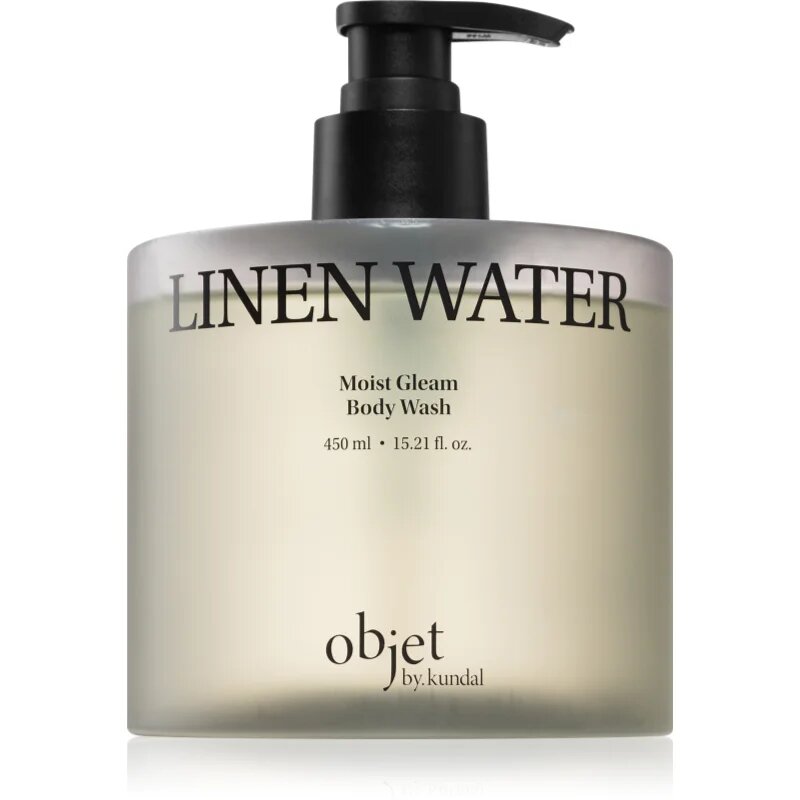 KUNDAL Objet Moist Gleam Body Wash парфюмиран душ гел за интензивна хидратация с аромат Linen Water 450 мл.