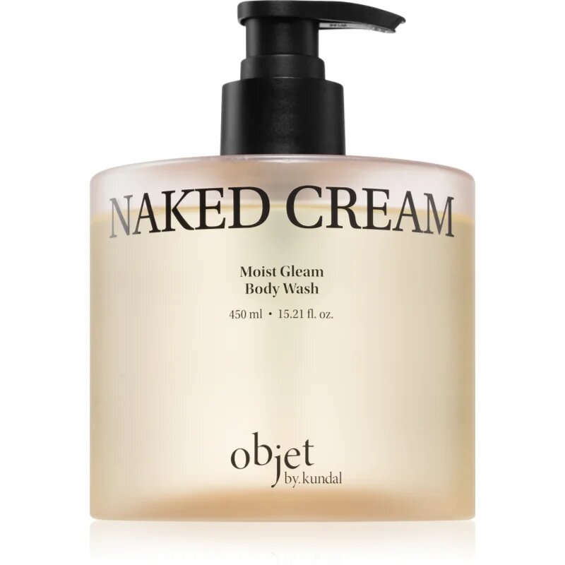 KUNDAL Objet Moist Gleam Body Wash парфюмиран душ гел за интензивна хидратация с аромат Naked Cream 450 мл.