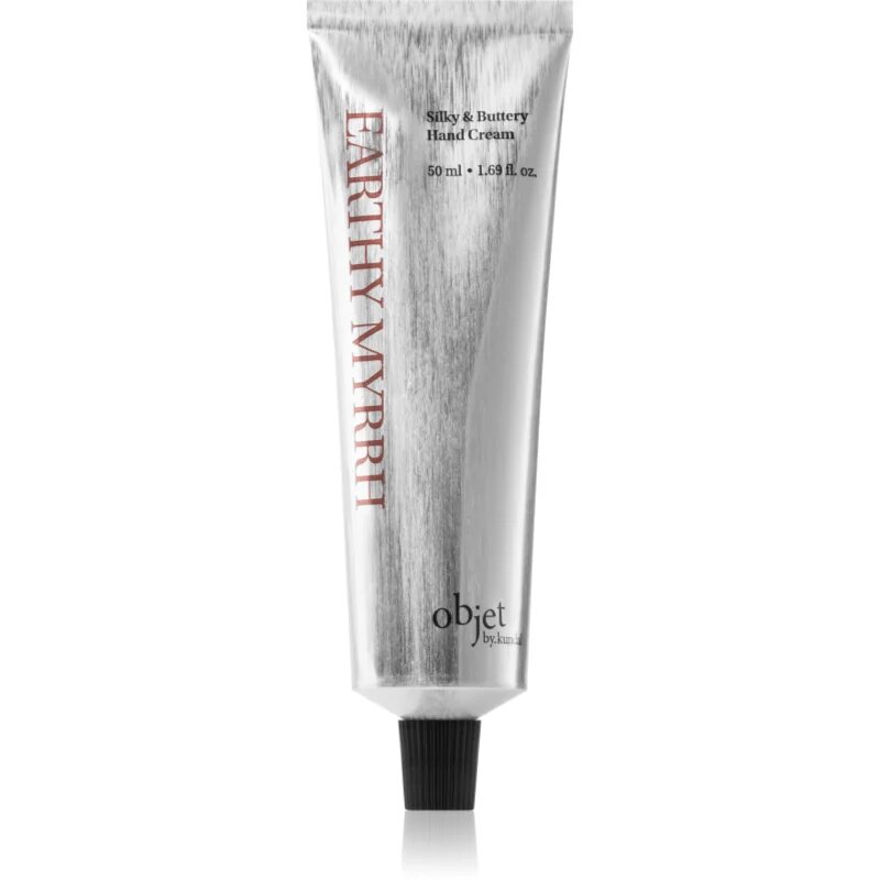 KUNDAL Objet Silky & Buttery Hand Cream подхранващ крем за ръце за подхранване и хидратация с аромат Earthy Myrrh 50 мл.