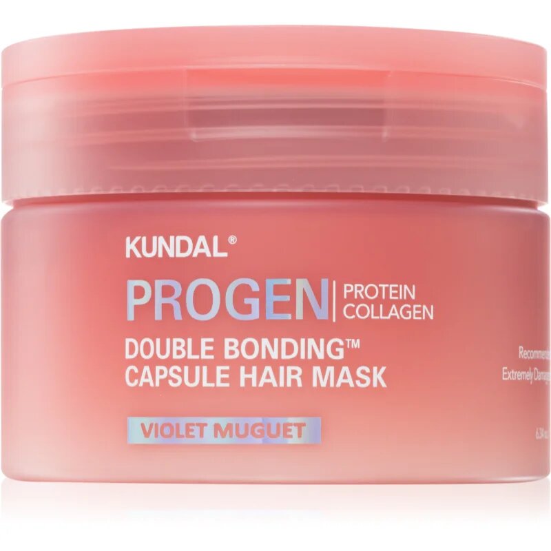 KUNDAL Progen Double Bonding Capsule Hair Mask възстановяваща маска за увредена коса с аромат Violet Muguet 180 гр.