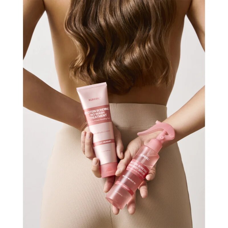 KUNDAL Protein Bonding Care No Wash Treatment грижа без отмиване за увредена коса с аромат Violet Muguet 130 мл.