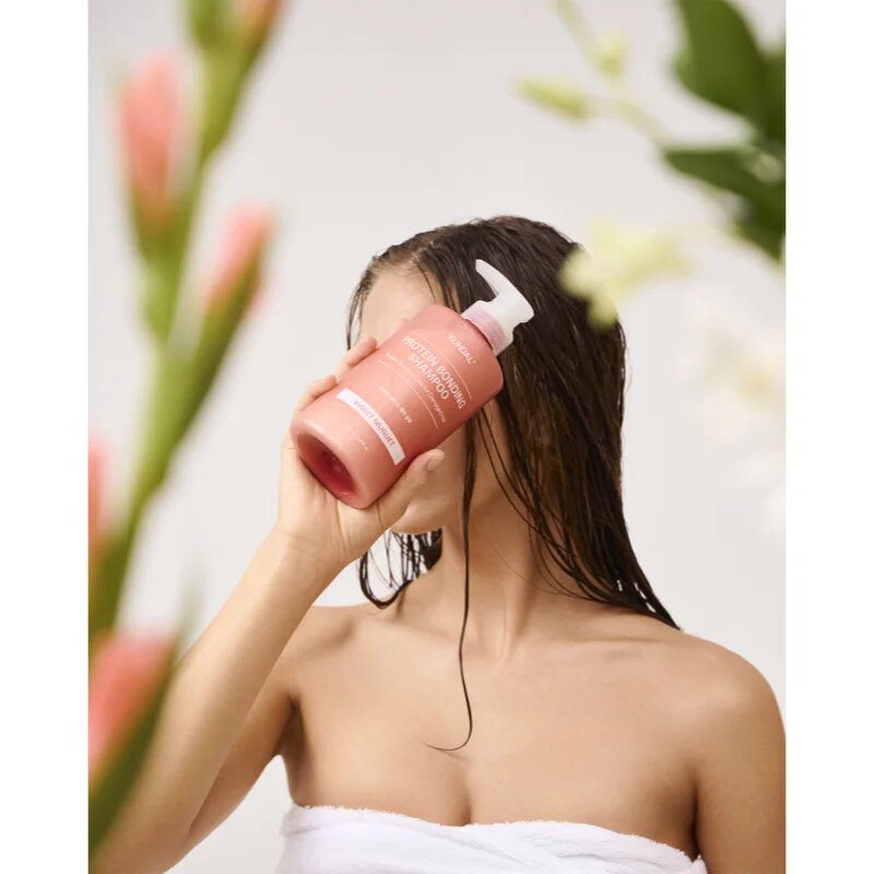 KUNDAL Protein Bonding Care Shampoo подхранващ шампоан за суха и увредена коса с аромат Violet Muguet 500 мл.