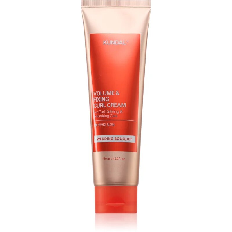 KUNDAL Volume & Fixing Curl Cream Wedding Bouquet стилизиращ крем за дефиниране на къдрици с аромат 130 мл.