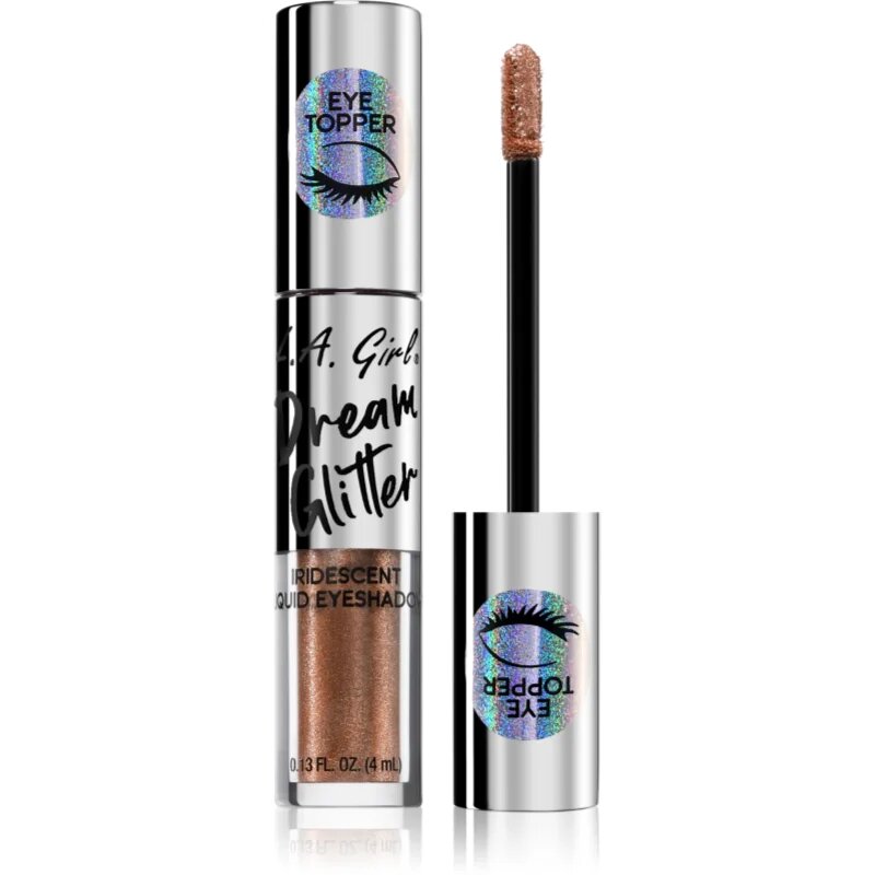 L.A. Girl Cosmetics Dream Glitter течни очни сенки с брокат цвят Golden Rays 4 мл.