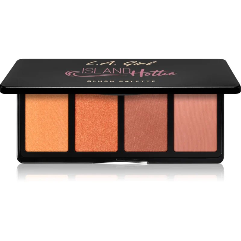 L.A. Girl Cosmetics Fanatic палитра с ружове цвят Island Hottie 4x4 гр.