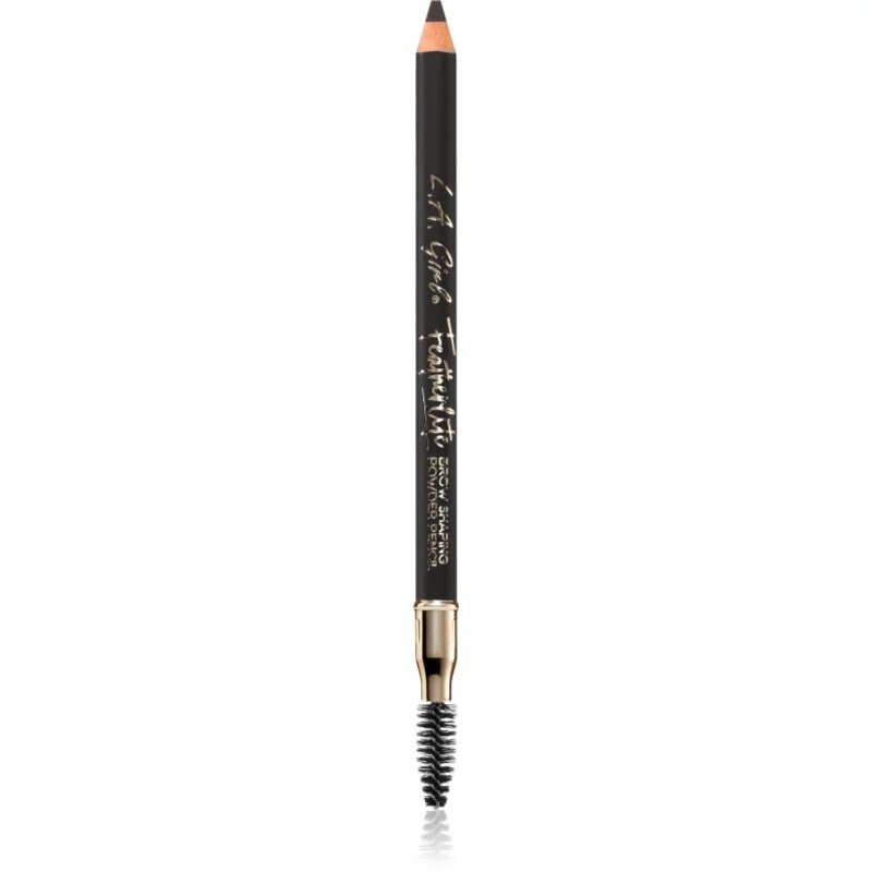 L.A. Girl Cosmetics Featherlite дълготраен молив за вежди с четка цвят Soft Black 1.1 гр.