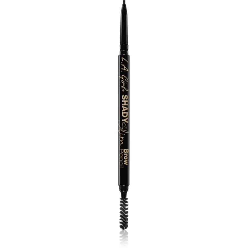L.A. Girl Cosmetics Shady Slim автоматичен молив за вежди с четка цвят Black 0.08 гр.