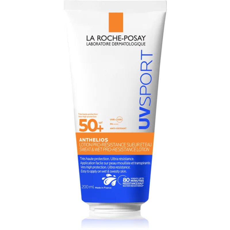 La Roche-Posay Anthelios UV Sport Sweat & Wet Pro-Resistance Lotion водоустойчив защитен крем за спортисти SPF 50+ 200 мл.