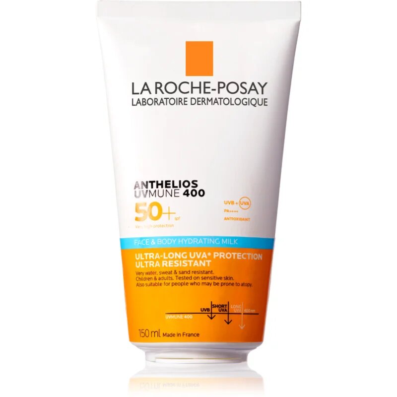 La Roche-Posay Anthelios UVMUNE 400 Face & Body защитен хидратиращ лосион за лице и тяло SPF 50+ 150 мл.