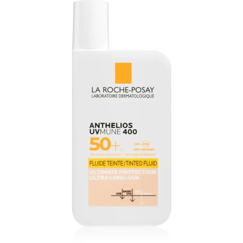 La Roche-Posay Anthelios UVMUNE 400 защитна тонирана течност за лице SPF 50+ 50 мл.