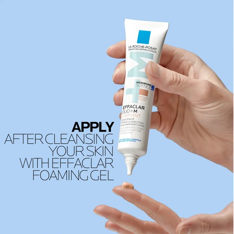 La Roche-Posay Effaclar DUO+M Unifiant лек тониращ крем с хидратиращ ефект цвят Medium 40 мл.