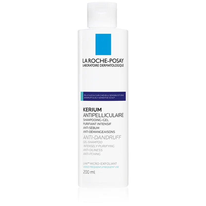 La Roche-Posay Kerium Anti-Dandruff ексфолиращ шампоан против мазен пърхот 200 мл.