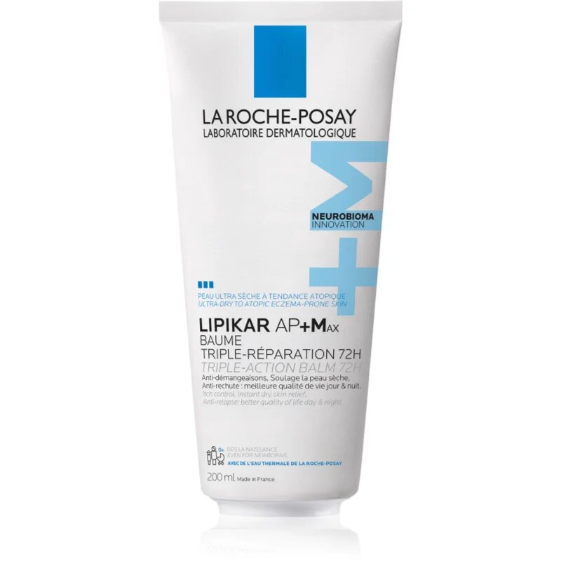 La Roche-Posay Lipikar AP+Max Balm балсам-грижа за тяло за много суха чуствителна и атопична кожа 200 мл.