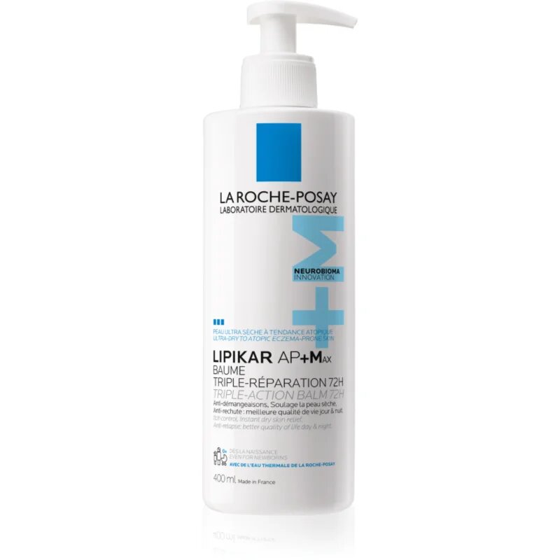 La Roche-Posay Lipikar AP+Max Balm балсам-грижа за тяло за много суха чуствителна и атопична кожа 400 мл.
