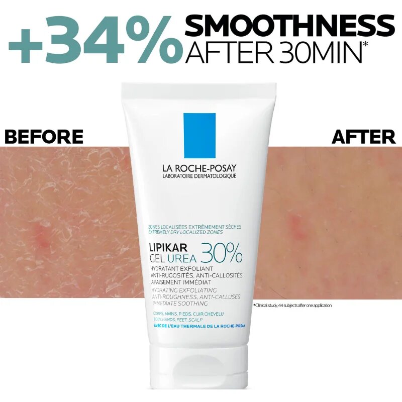 La Roche-Posay Lipikar Gel Urea 30% дълбоко хидратиращ гел за загрубяла кожа 50 мл.