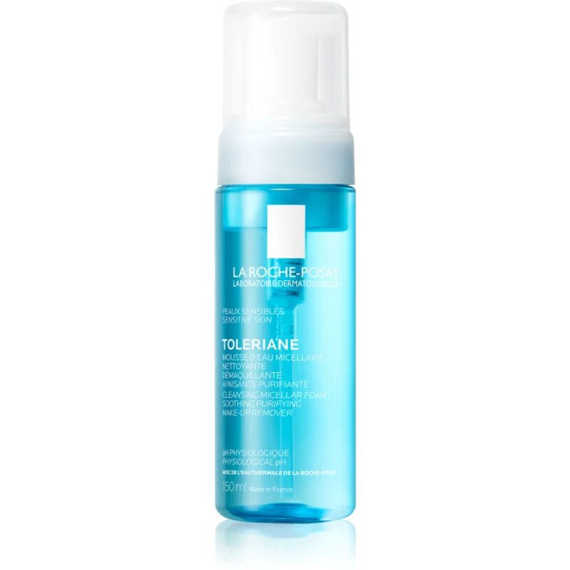 La Roche-Posay Physiologique физиологична почистваща мицеларна вода-пяна за чувствителна кожа на лицето 150 мл.